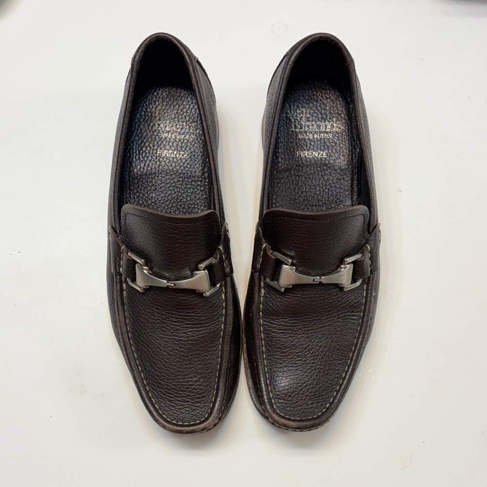 Men's Brown Leather Bit Loafers